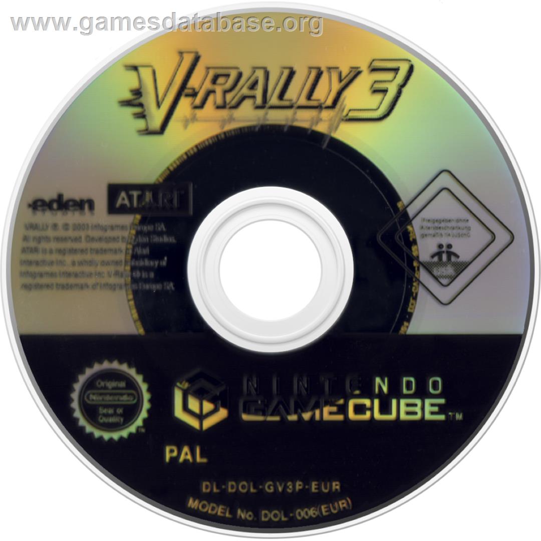V-rally 3 - Nintendo GameCube - Artwork - Cartridge