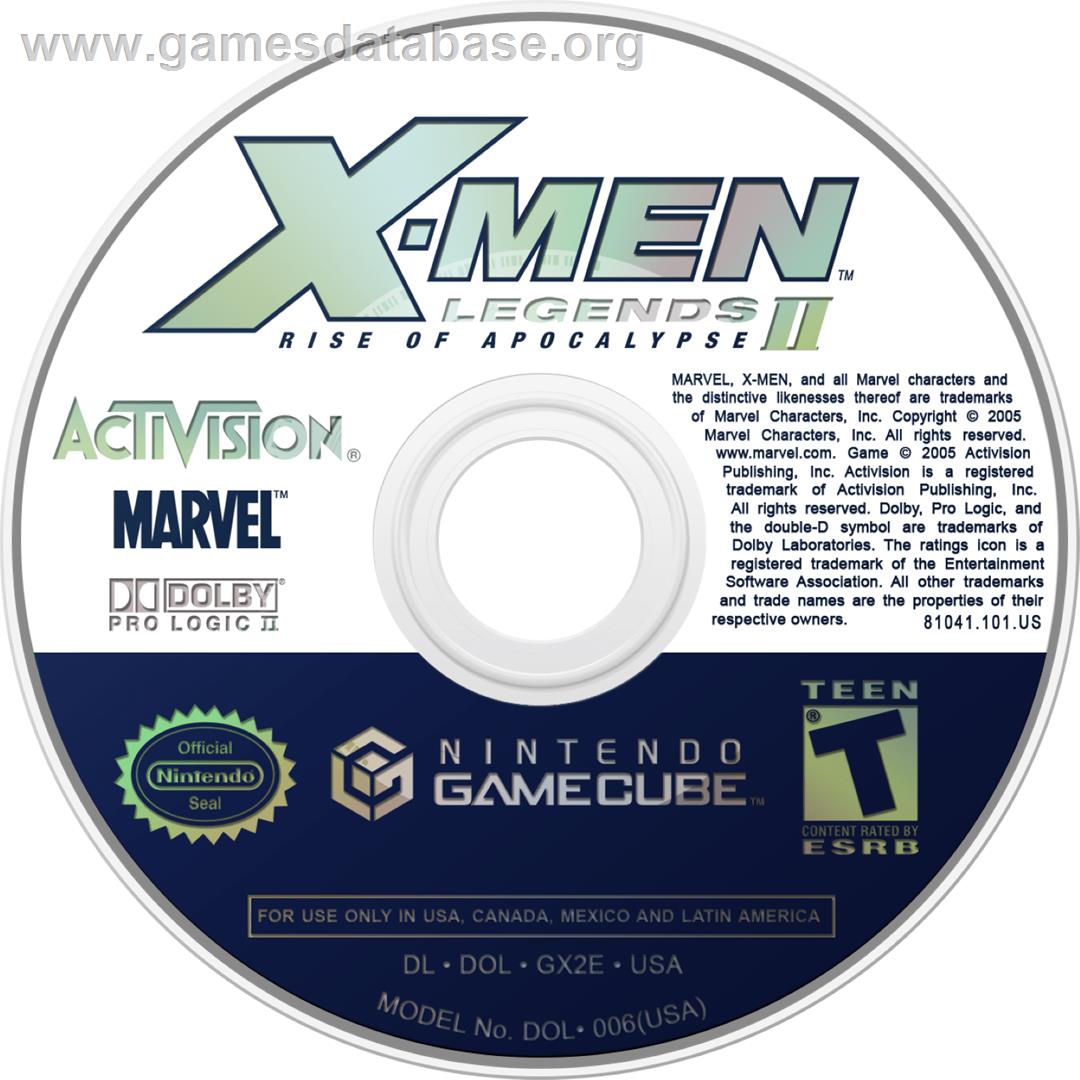X-Men: Legends II - Rise of Apocalypse - Nintendo GameCube - Artwork - Cartridge