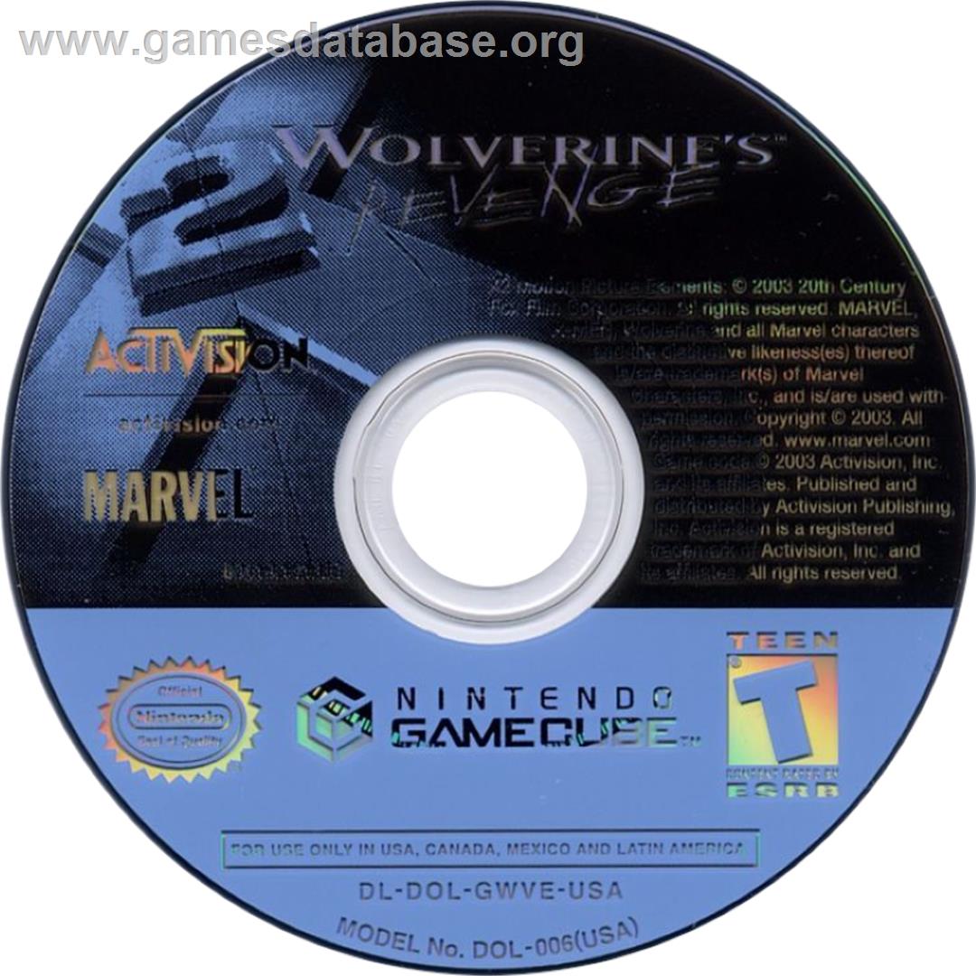 X2: Wolverine's Revenge - Nintendo GameCube - Artwork - Cartridge
