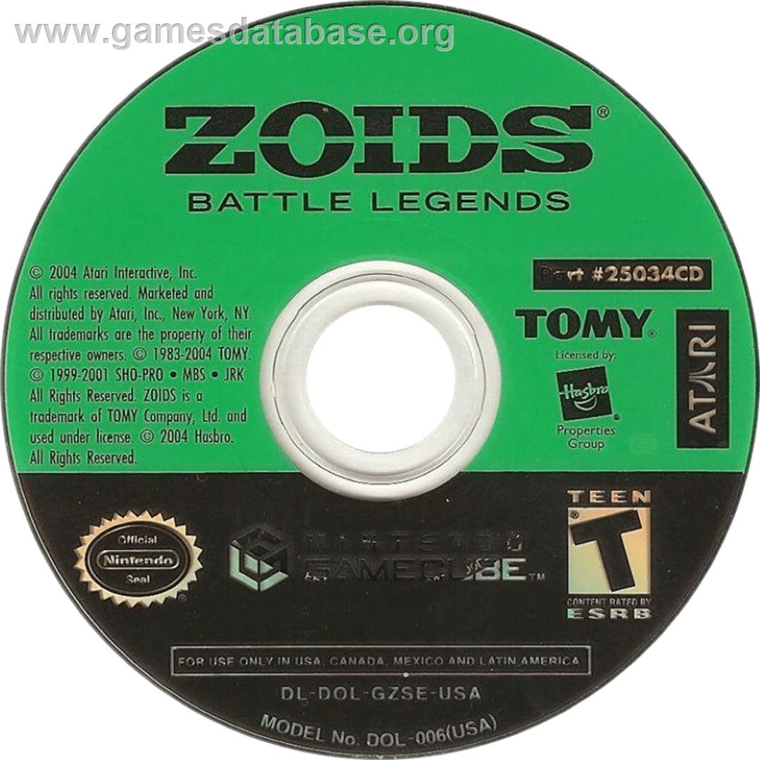 Zoids: Battle Legends - Nintendo GameCube - Artwork - Cartridge