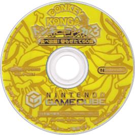 Artwork on the Disc for Donkey Konga 3: Tabe-houdai! Haru Mogitate 50 Kyoku on the Nintendo GameCube.