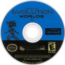Artwork on the Disc for Evolution Worlds on the Nintendo GameCube.