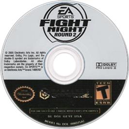 Artwork on the Disc for Fight Night Round 2 on the Nintendo GameCube.