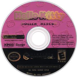 Artwork on the Disc for Hello Kitty: Roller Rescue on the Nintendo GameCube.