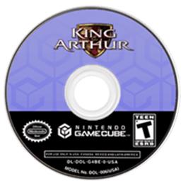 Artwork on the Disc for King Arthur on the Nintendo GameCube.