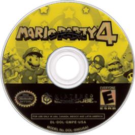 Artwork on the Disc for Mario Party 4 on the Nintendo GameCube.