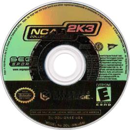 Artwork on the Disc for NCAA College Football 2K3 on the Nintendo GameCube.