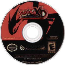Artwork on the Disc for Pokemon XD: Gale of Darkness on the Nintendo GameCube.