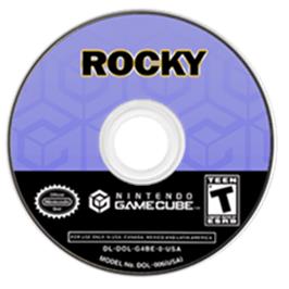 Artwork on the Disc for Rocky on the Nintendo GameCube.