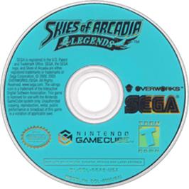 Artwork on the Disc for Skies of Arcadia: Legends on the Nintendo GameCube.