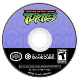 Artwork on the Disc for Teenage Mutant Ninja Turtles on the Nintendo GameCube.