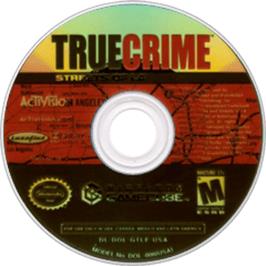 Artwork on the Disc for True Crime: Streets of LA on the Nintendo GameCube.