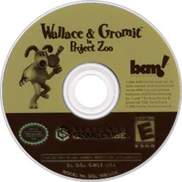 Artwork on the Disc for Wallace & Gromit in Project Zoo on the Nintendo GameCube.