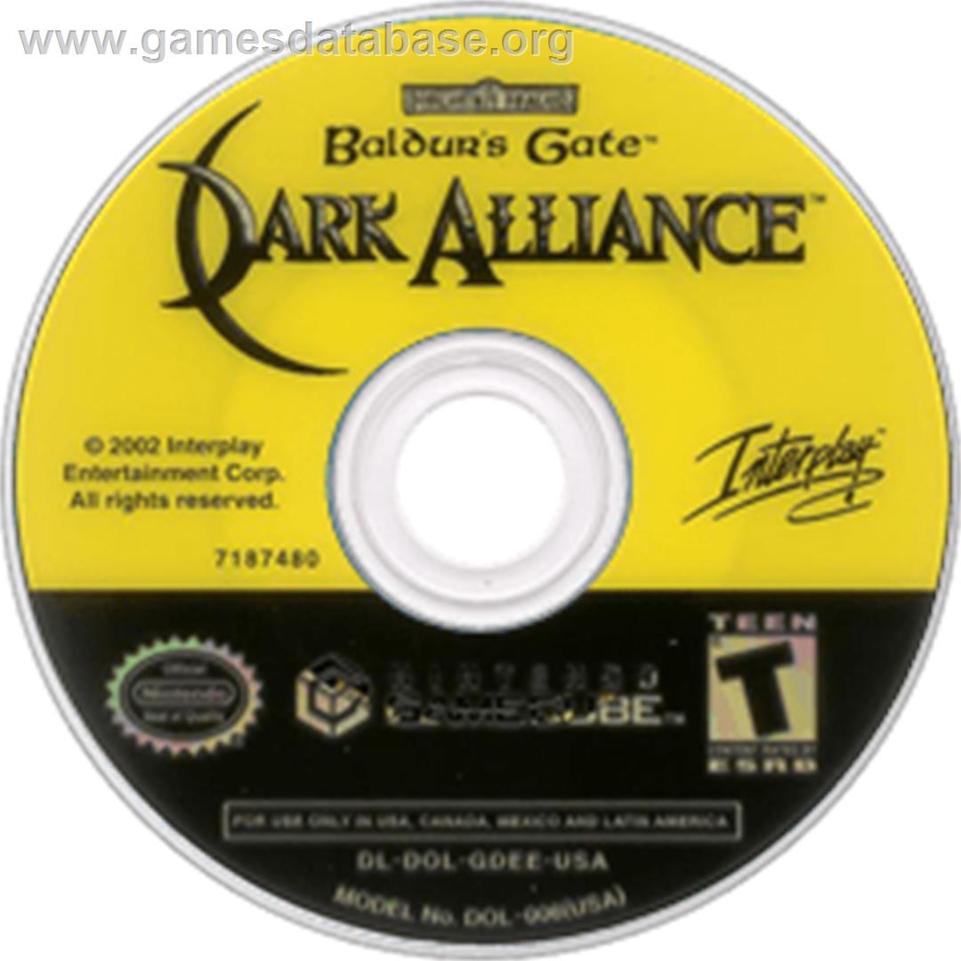 Baldur's Gate: Dark Alliance - Nintendo GameCube - Artwork - Disc