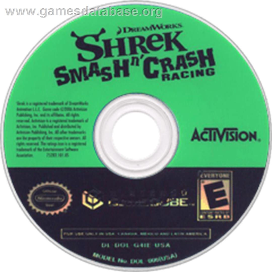 Shrek Smash N' Crash Racing - Nintendo GameCube - Artwork - Disc