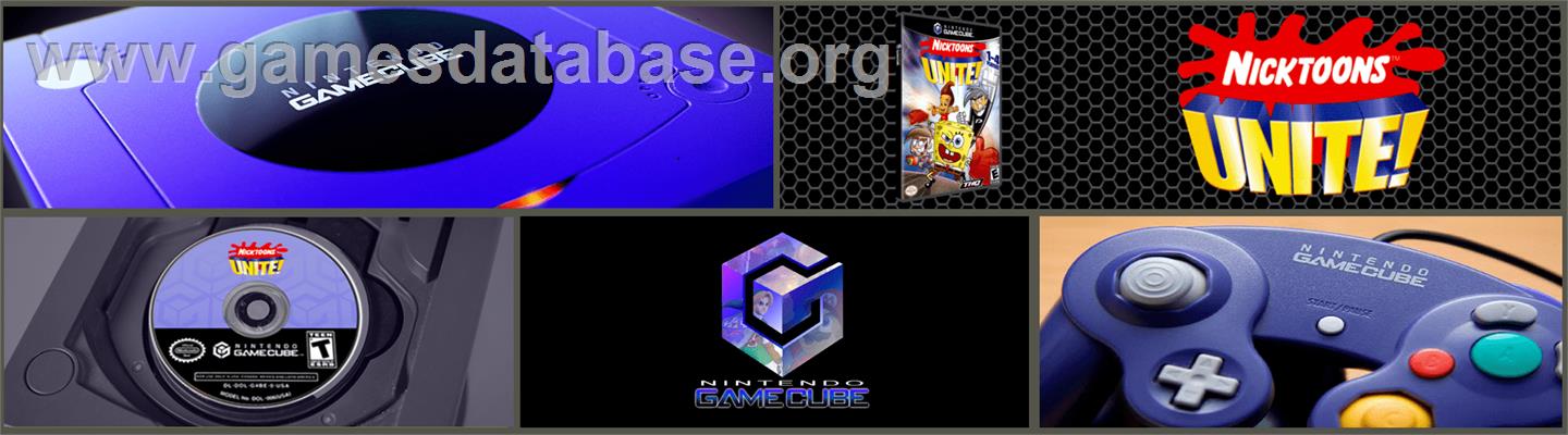SpongeBob SquarePants and Friends - Unite! - Nintendo GameCube - Artwork - Marquee