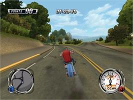 In game image of American Chopper 2: Full Throttle on the Nintendo GameCube.
