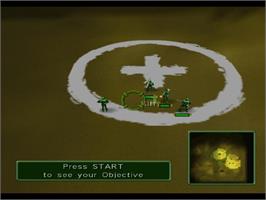 In game image of Army Men - RTS on the Nintendo GameCube.