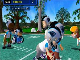 In game image of Backyard Football on the Nintendo GameCube.