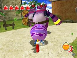 In game image of Billy Hatcher and the Giant Egg on the Nintendo GameCube.
