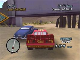 In game image of Cars on the Nintendo GameCube.