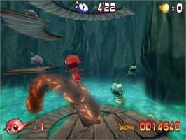 In game image of Cocoto Platform Jumper on the Nintendo GameCube.