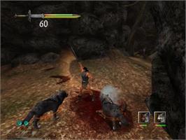 In game image of Conan on the Nintendo GameCube.