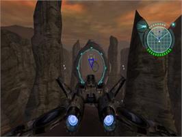 In game image of Defender - For All Mankind on the Nintendo GameCube.