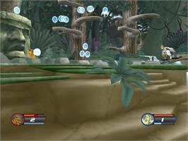 In game image of Digimon Rumble Arena 2 on the Nintendo GameCube.