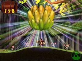 In game image of Donkey Kong Jungle Beat on the Nintendo GameCube.