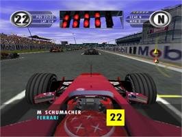In game image of F1 2002 on the Nintendo GameCube.