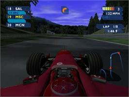 In game image of F1 Career Challenge on the Nintendo GameCube.