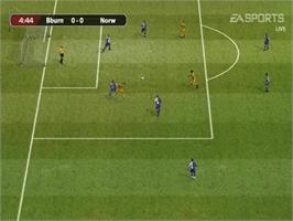 In game image of FIFA Football 2005 on the Nintendo GameCube.