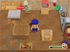 In game image of Harvest Moon: Magical Melody on the Nintendo GameCube.