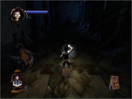 In game image of Haunted Mansion ,the on the Nintendo GameCube.
