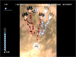 In game image of Ikaruga on the Nintendo GameCube.