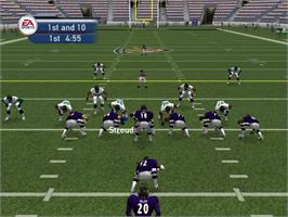 In game image of Madden Nfl 2002 on the Nintendo GameCube.