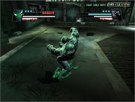 In game image of Marvel Nemesis: Rise of the Imperfects on the Nintendo GameCube.