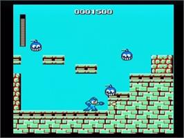 In game image of Mega Man Anniversary Collection on the Nintendo GameCube.