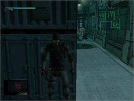 In game image of Metal Gear Solid: The Twin Snakes on the Nintendo GameCube.