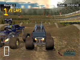In game image of Monster 4x4: Masters of Metal on the Nintendo GameCube.