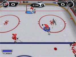 In game image of NHL Hitz 20-02 on the Nintendo GameCube.