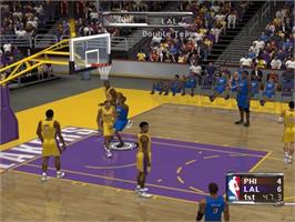 In game image of Nba Courtside 2002 on the Nintendo GameCube.