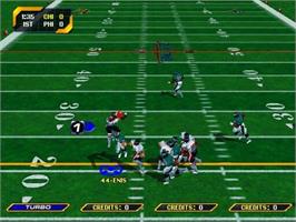 In game image of Nfl Blitz 2003 on the Nintendo GameCube.