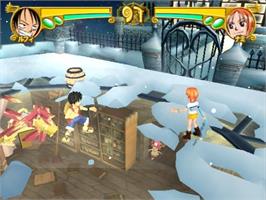 In game image of One Piece: Grand Battle on the Nintendo GameCube.
