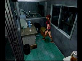 In game image of Resident Evil 2 on the Nintendo GameCube.