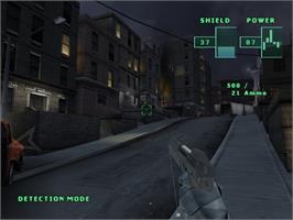 In game image of Robocop on the Nintendo GameCube.