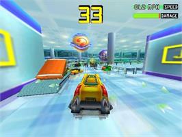 In game image of Smashing Drive on the Nintendo GameCube.
