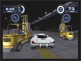 In game image of Spy Hunter on the Nintendo GameCube.