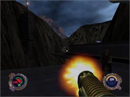In game image of Star Wars - Jedi Knight 2 - Jedi Outcast on the Nintendo GameCube.